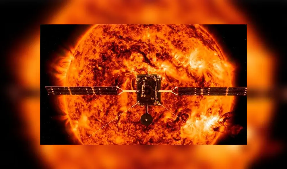 Simulación de la Solar Orbiter acercándose al Sol. Imagen: NASA.