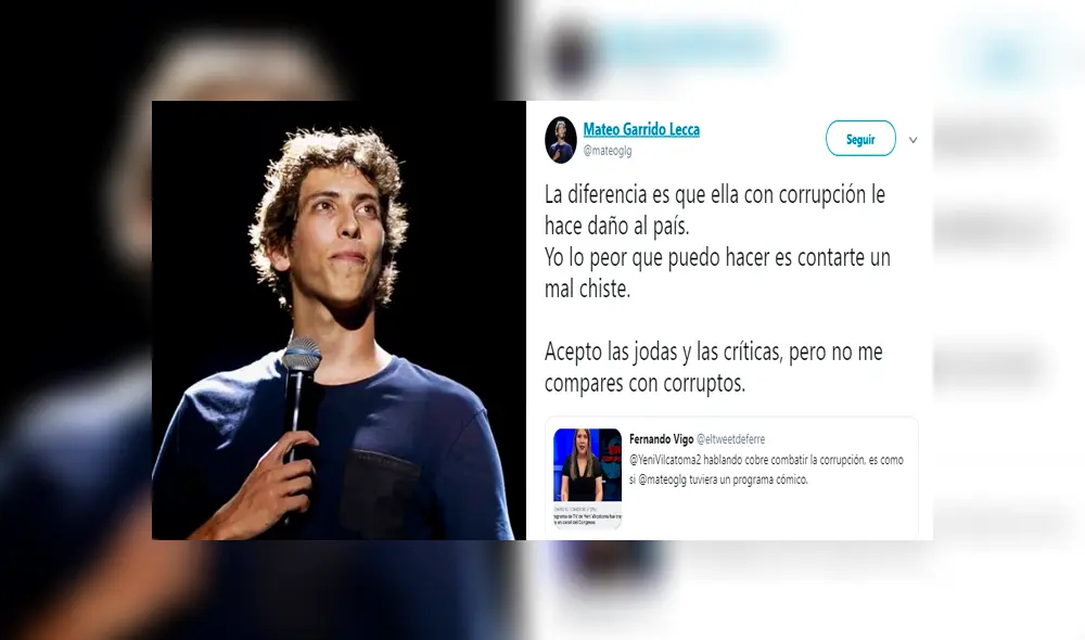Facebook viral : cómico Mateo Garrido Lecca detesta ser comparado con Yeni Vilcatoma [FOTOS]
