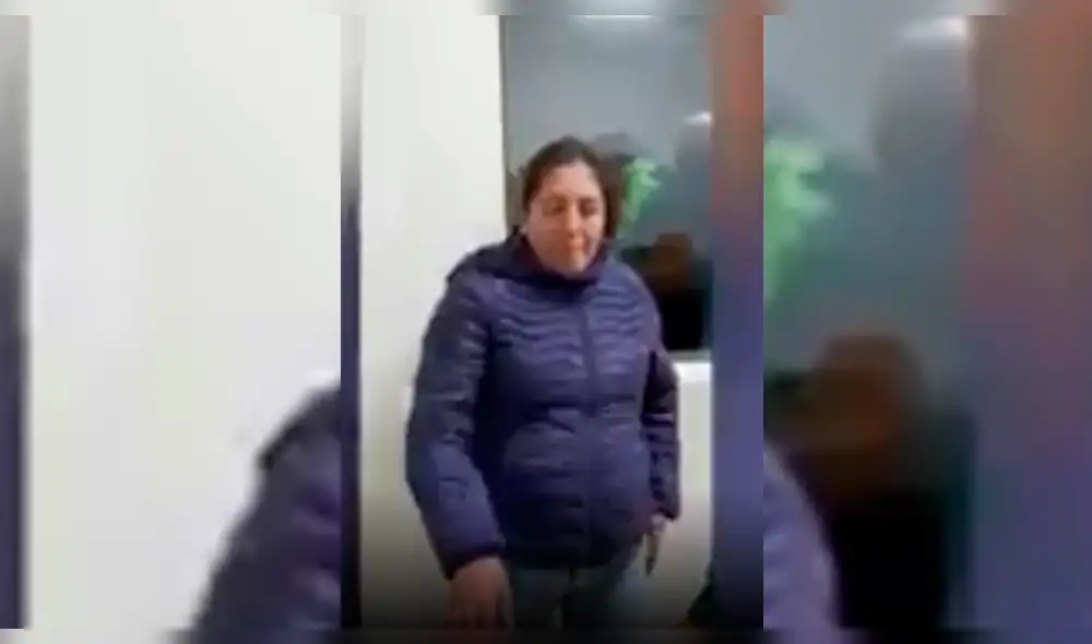 Sarita Vásquez Limay en la comisaría de Celedín.