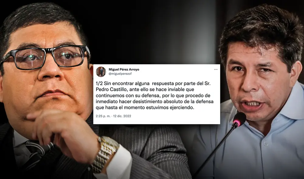 Miguel Pérez estuvo ejerciendo la defensa de Castillo tras el golpe de Estado. Foto: composición Fabrizio Oviedo/La República