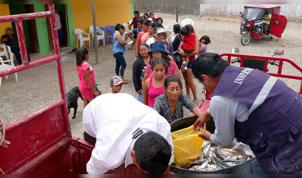 1400 Kilos fueron donados a los centros poblados de San Francisco Cautivo y San Lorenzo.