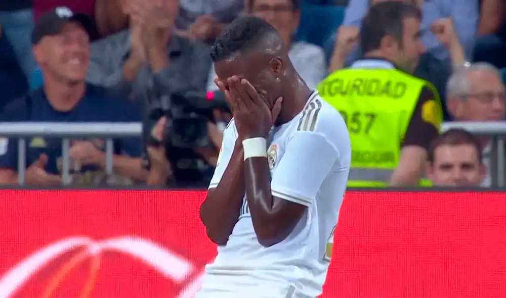 Vinicius Junior marcó su primer gol con el Real Madrid en el partido ante el Osasuna por la Liga Santander. | Foto: ESPN