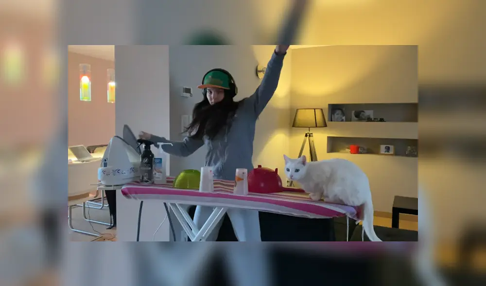 A través de YouTube se hizo viral la insólita reacción de un gato al escuchar el sonido de una plancha de ropa.