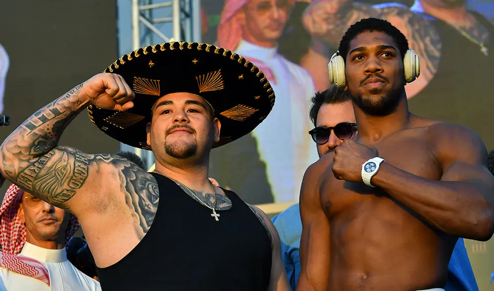 Andy Ruiz vs. Anthony Joshua EN VIVO ONLINE EN DIRECTO vía Azteca 7, Televisa Deportes y Space por la revancha este sábado 7 de diciembre a partir de las 15:00 horas (Perú) por los títulos pesados que ostenta el pugilista azteca desde el Diriyah Arena de Riyadh (Arabia Saudita).