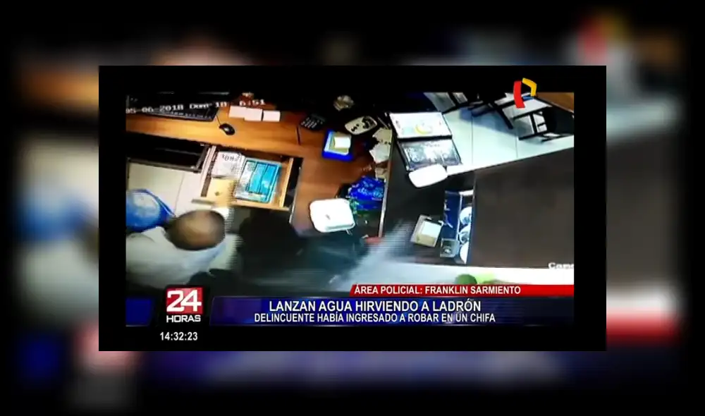 Lanzan agua hirviendo a asaltante que iba a robar chifa [VIDEO]