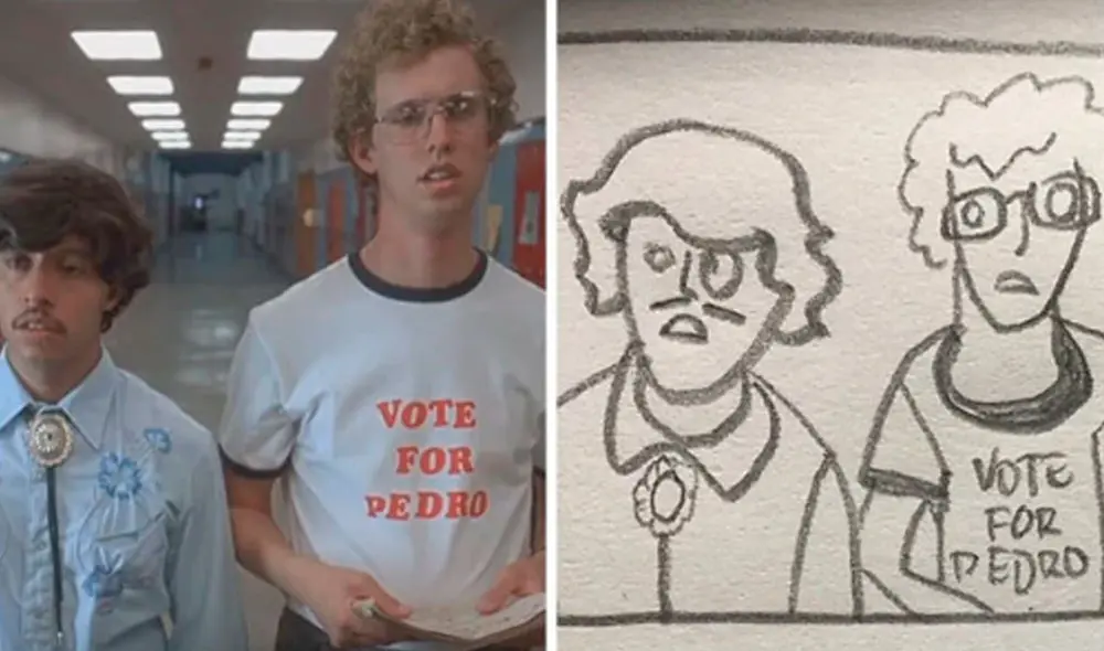 Desliza las imágenes para apreciar el talento de una joven al dibujar de forma original varias escenas de películas. Foto: Twitter Desliza las imágenes para apreciar el talento de una joven al dibujar de forma original varias escenas de películas. Foto: Twitter