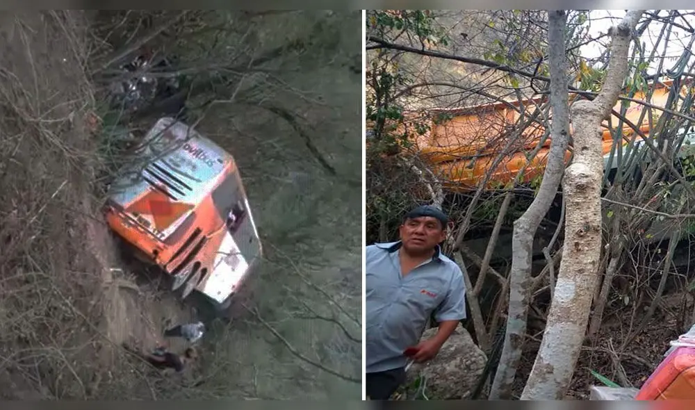Bus cae a abismo de más de 100 metros de profundidad.