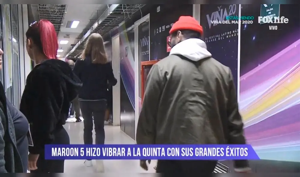 Luego de la controvertida presentación, los integrantes de Maroon 5 se dirigieron directamente a su movilidad. (Foto: Captura) Luego de la controvertida presentación, los integrantes de Maroon 5 se dirigieron directamente a su movilidad. (Foto: Captura)