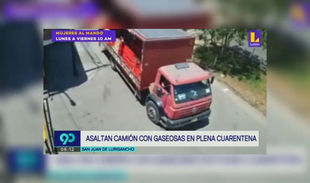 SJL: asaltan camión con gaseosas durante estado de emergencia [VIDEO]