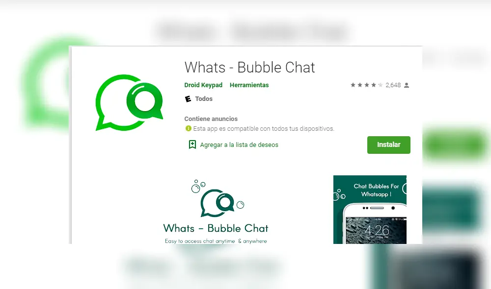 Debes bajar esta aplicación en tu teléfono. Foto: Captura / PlayStore.