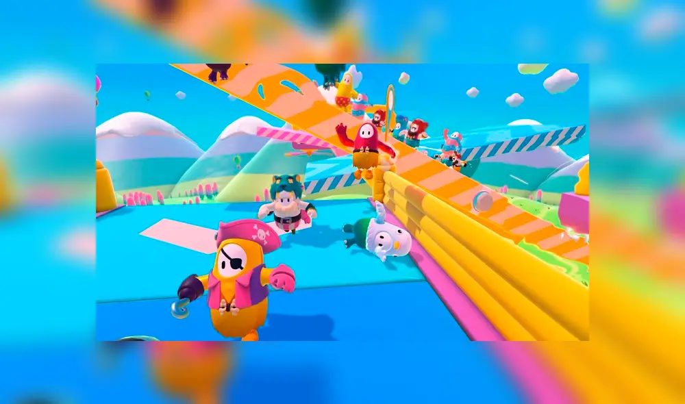 Aunque no lo pareza, Fall Guys es un Batle Royale. Foto: Mediatonic Aunque no lo pareza, Fall Guys es un Batle Royale. Foto: Mediatonic