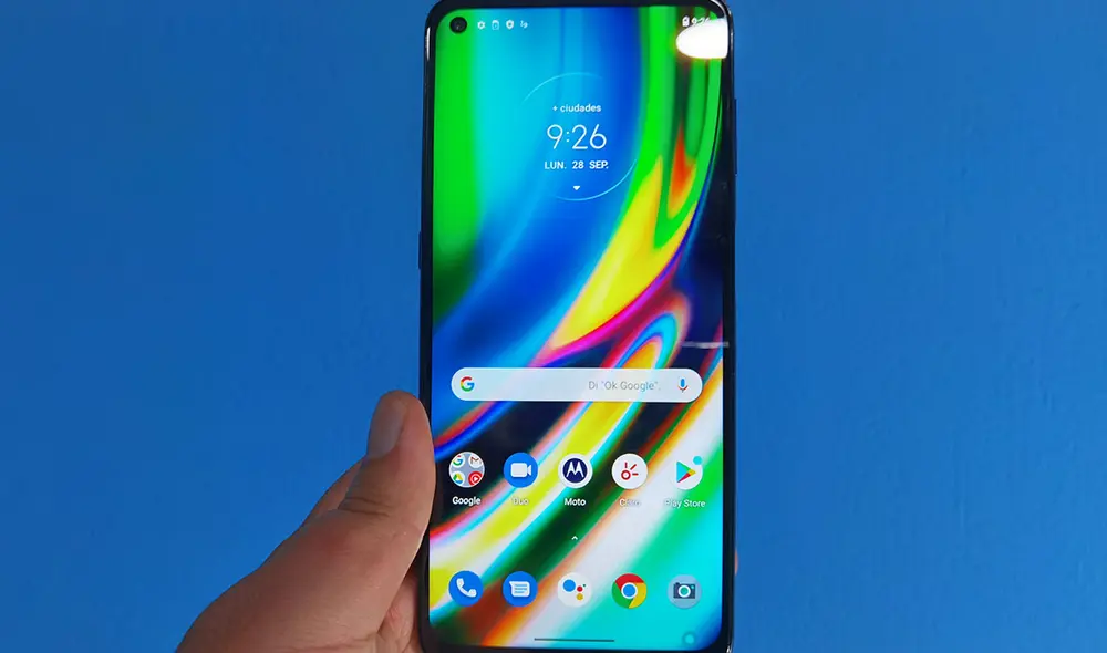 Panel frontal del Moto G9 Plus. Foto: Edson Henriquez