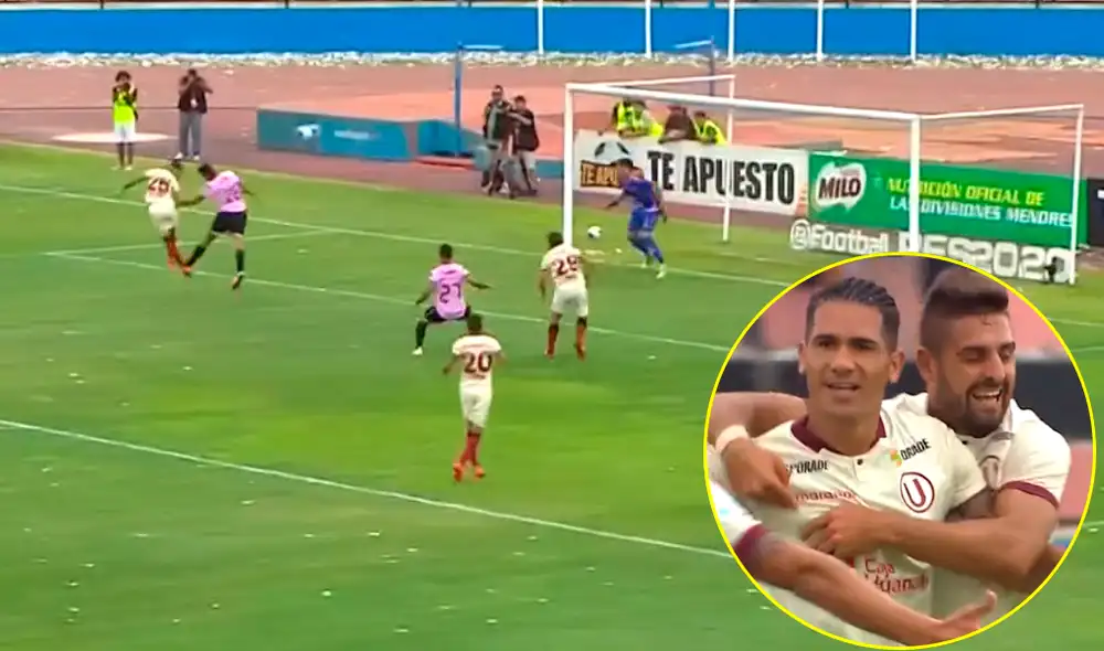 Jonathan Dos Santos decretó el empate de Universitario ante Sport Boys en el Callao. | Foto: Gol Perú