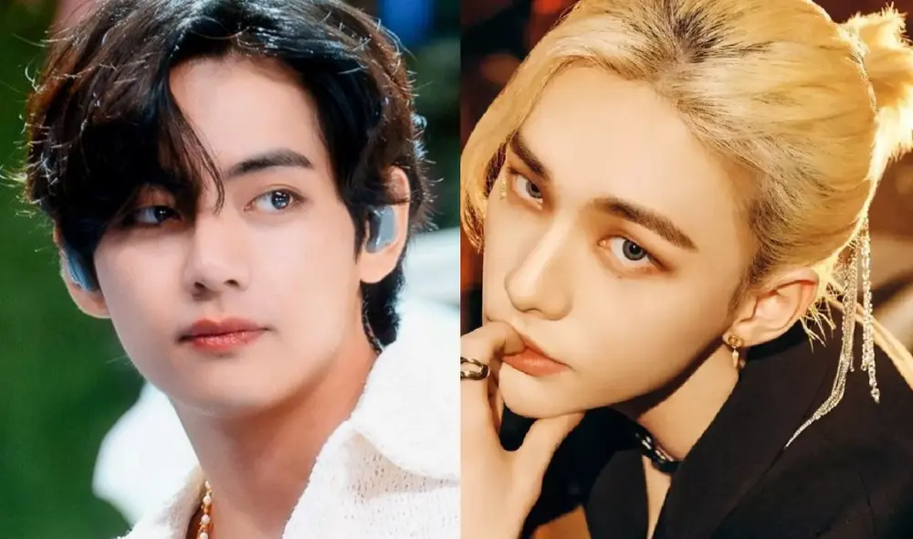 Los idols del k-pop Taehyung y Hyunjin aparecen en el top 10 de los rostros más bellos del 2022 de TC Candler. Foto: composición LR/TC