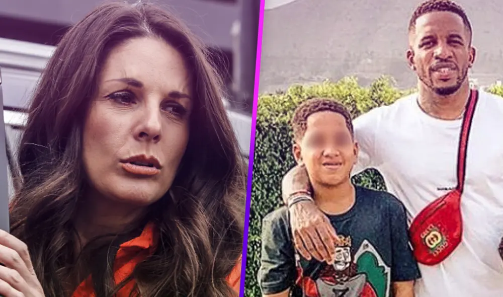 Rebeca Escribens llama la atención a Jefferson Farfán. Foto: Composición. Rebeca Escribens llama la atención a Jefferson Farfán. Foto: Composición.