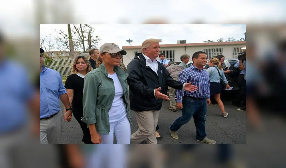 En 2017 el presidente Donald Trump visitó Puerto Rico. Foto: AFP