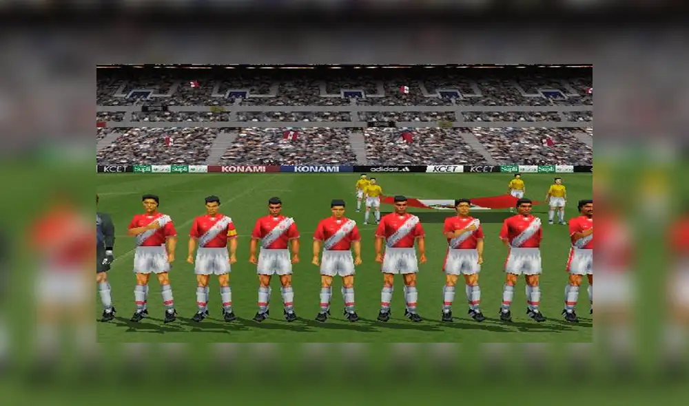 Selección peruana en secuela de Winning Eleven 3: Final Ver. Foto: Captura.