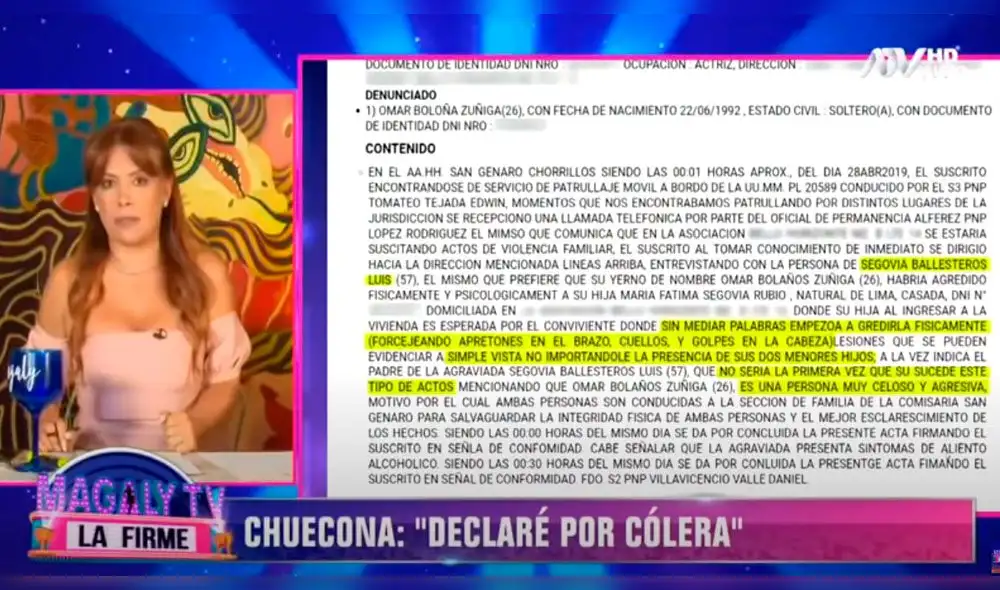 Magaly Medina se pronuncia tras la defensa de Fátima Segovia Foto: captura de ATV Magaly Medina se pronuncia tras la defensa de Fátima Segovia Foto: captura de ATV