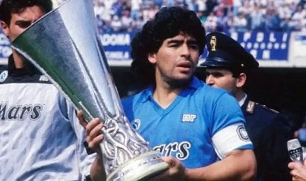 Camiseta de Diego Armando Maradona en Napoli es subastada para luchar contra la COVID-19. Foto: Internet