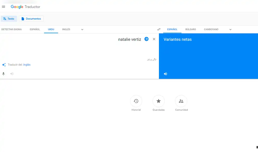 Google Translate: Esto es lo que sale si escribes "Natalie Vértiz" en el traductor [FOTOS] 