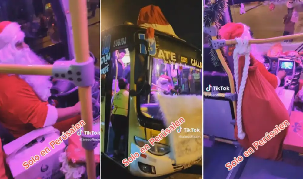 Miles de usuarios han quedado fascinados con este bus navideño. Foto: composición LR/TikTok/@alesofiacm