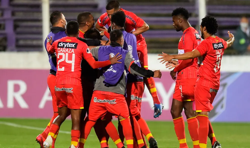 Sport Huancayo accedió a los octavos de final tras dejar en el camino al Liverpool de Uruguay por Copa Sudamericana 2020. Foto: AFP.