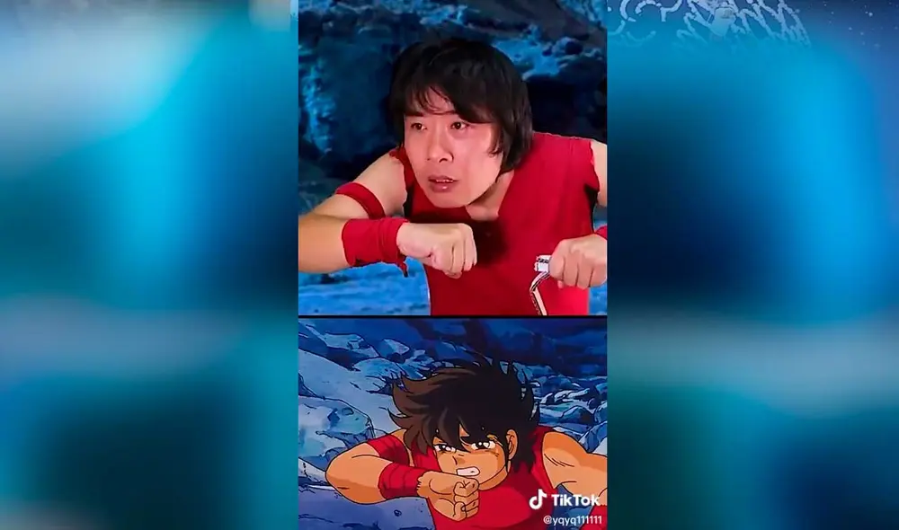 Desliza las imágenes para ver algunas escenas de esta increíble parodia que hizo un fan de Saint Seiya. Foto: Captura de TikTok/Warawarai Desliza las imágenes para ver algunas escenas de esta increíble parodia que hizo un fan de Saint Seiya. Foto: Captura de TikTok/Warawarai