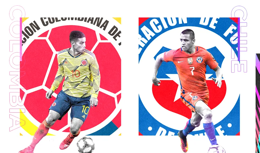 Colombia enfrenta a Chile por las Eliminatorias a Qatar 2022. Foto: Composición Gerson Cardoso/AFP Colombia enfrenta a Chile por las Eliminatorias a Qatar 2022. Foto: Composición Gerson Cardoso/AFP