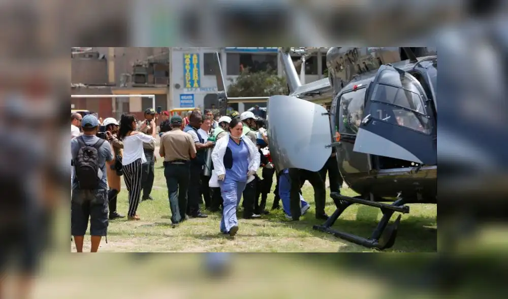 Suboficial herido fue evacuado por un helicóptero al Hospital de la Policía tras una operación en el que se les extrajo las balas del cuerpo. (Foto: Marco Cotrina)