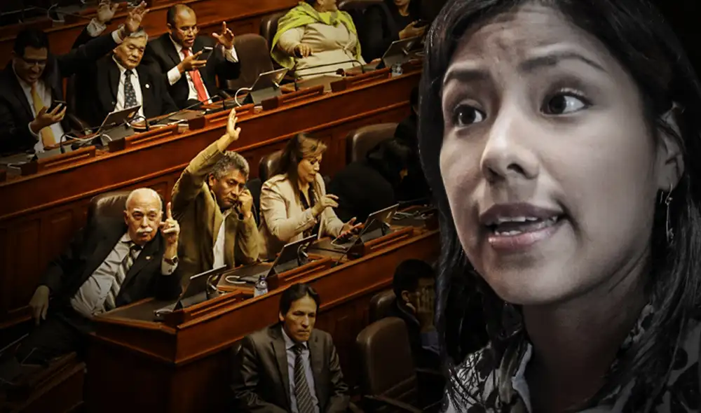 Indira Huilca es la nueva vocera de Nuevo Perú desde esta legislatura. Composición: La República. Indira Huilca es la nueva vocera de Nuevo Perú desde esta legislatura. Composición: La República.