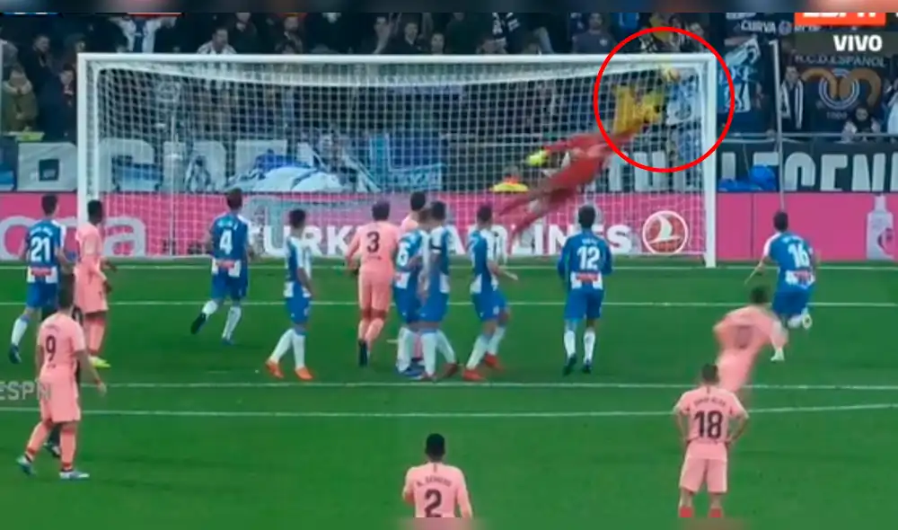 Barcelona vs Espanyol: magistral tiro libre de Messi para el 1-0 [VIDEO]