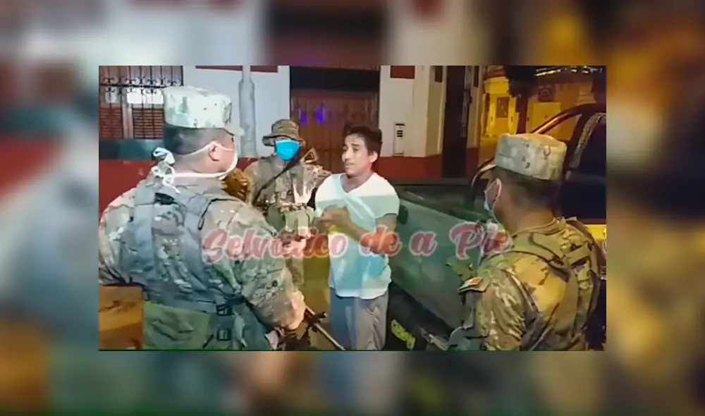 Joven pide a militares que le tiren un cocacho por salir en pleno toque de queda [VIDEO] 