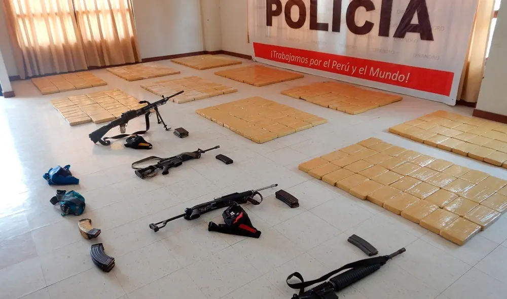 El cargamento tenía como con destino Iñapari, en la frontera con Brasil. Foto: PNP. El cargamento tenía como con destino Iñapari, en la frontera con Brasil. Foto: PNP.