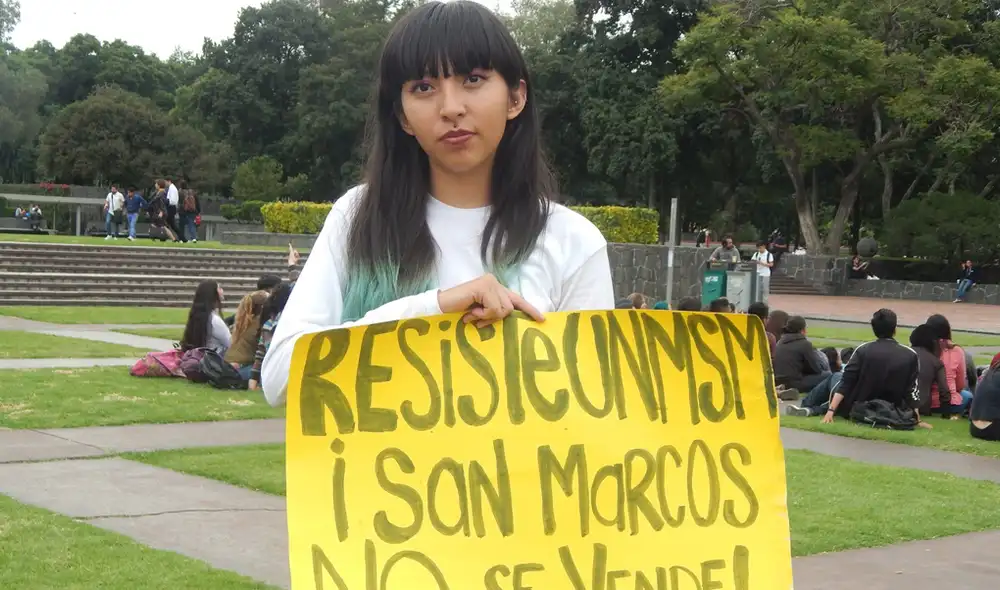 Protestas en San Marcos | Alumnos de la Universidad de México apoyan a estudiantes de San Marcos | UNMSM |