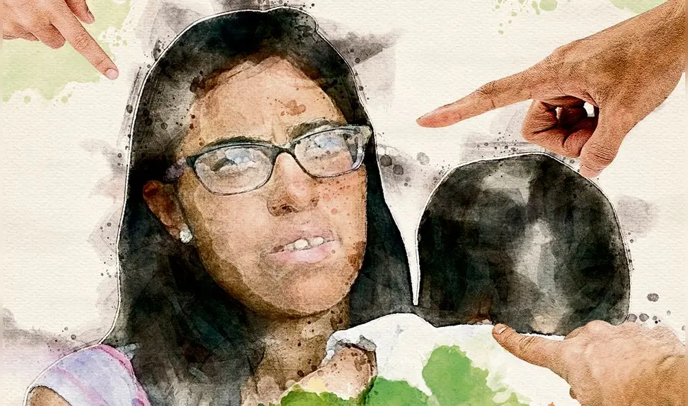 Fotocomposición de madre de niña Camila