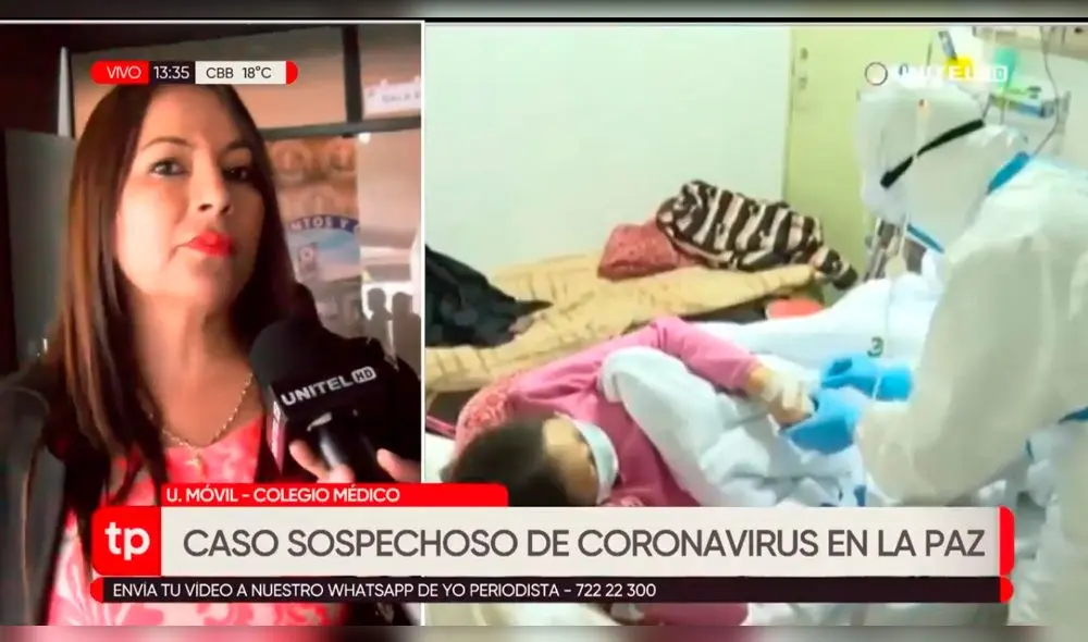 Un caso sospechoso de coronavirus se registra en La Paz, Bolivia. Foto: Captura. Un caso sospechoso de coronavirus se registra en La Paz, Bolivia. Foto: Captura.