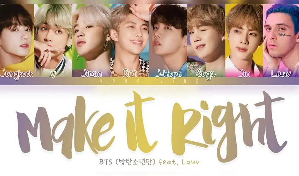 BTS y Lauv lanzan remix de “Make It Right”