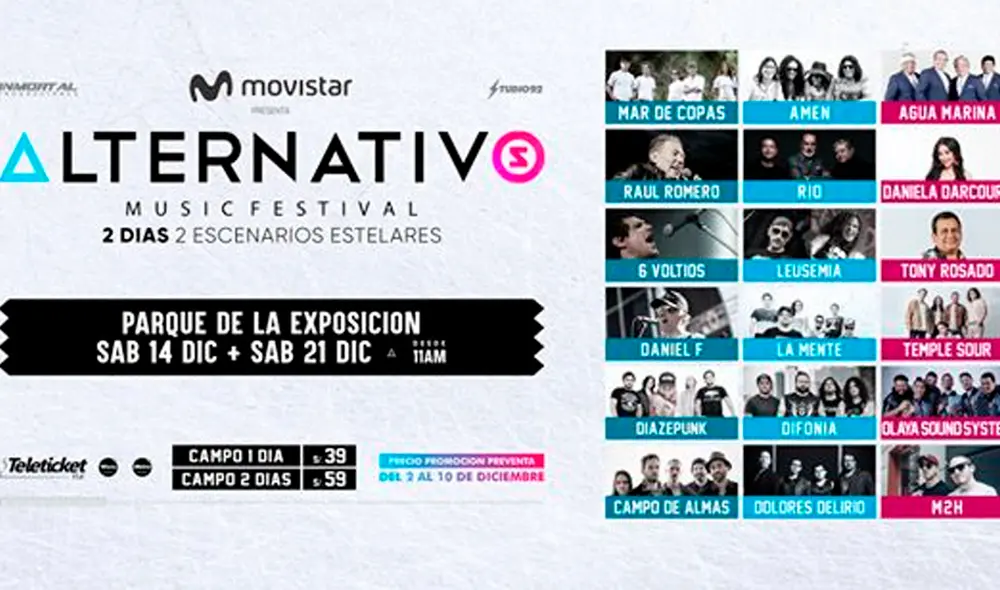 Alternativo Music Festival: Rock, cumbia, salsa y fusión en la quinta edición Alternativo Music Festival: Rock, cumbia, salsa y fusión en la quinta edición