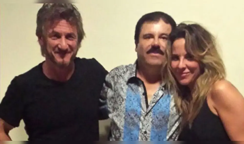 El 'Chapo' Guzmán al lado de Kate del Castillo y Sean Penn