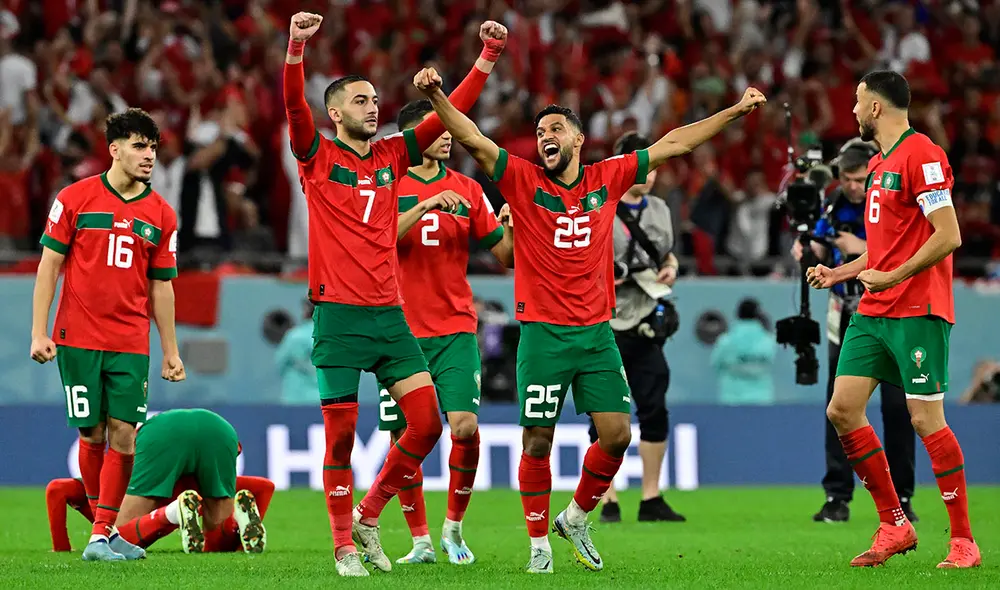 Marruecos venció a España en la tanda de penales. Foto: AFP