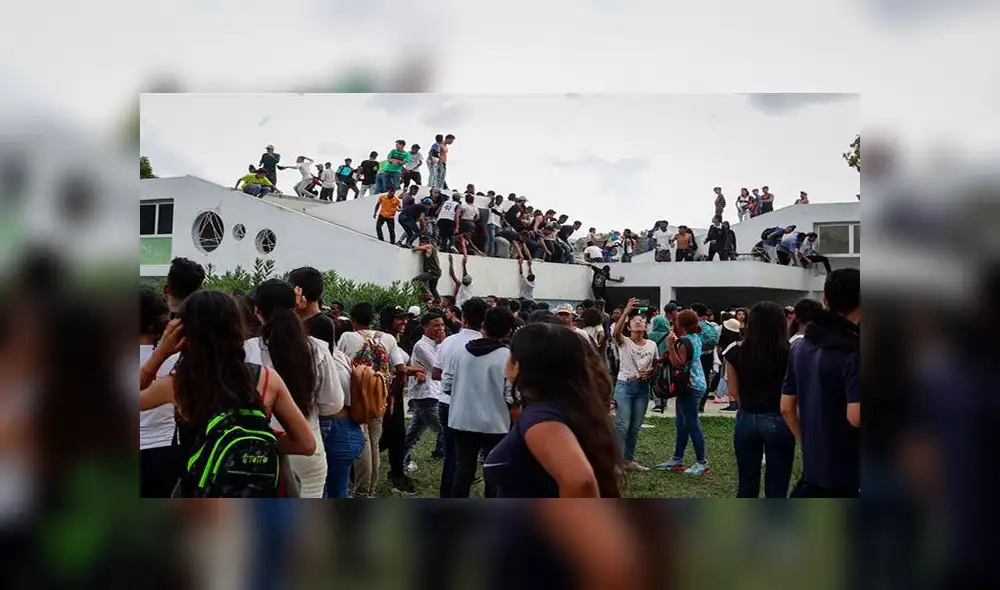 Varias personas corrieron ante el desorden que se generó en el Parque del Este. Foto: EFE