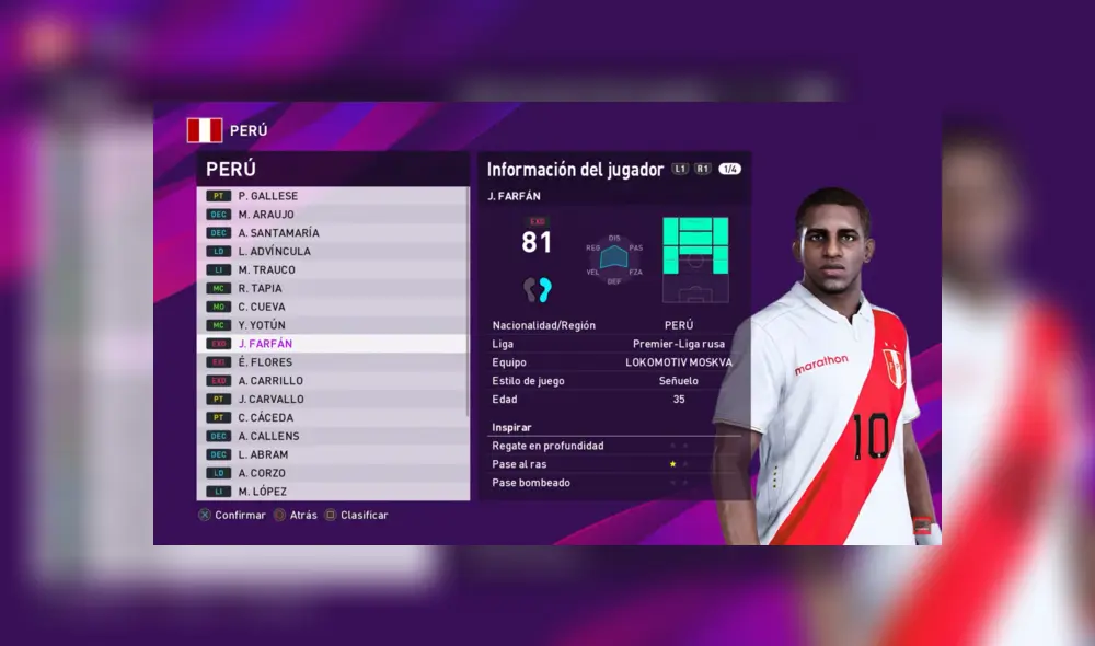 Perú en PES 2020.