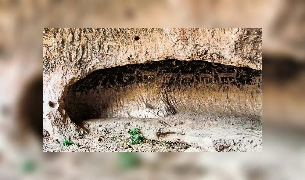 Arte en la caverna. Una recua de llamas parecen desfilar en el interior de esta cueva con sus galerías elaboradas por los megaterios que poblaron la zona