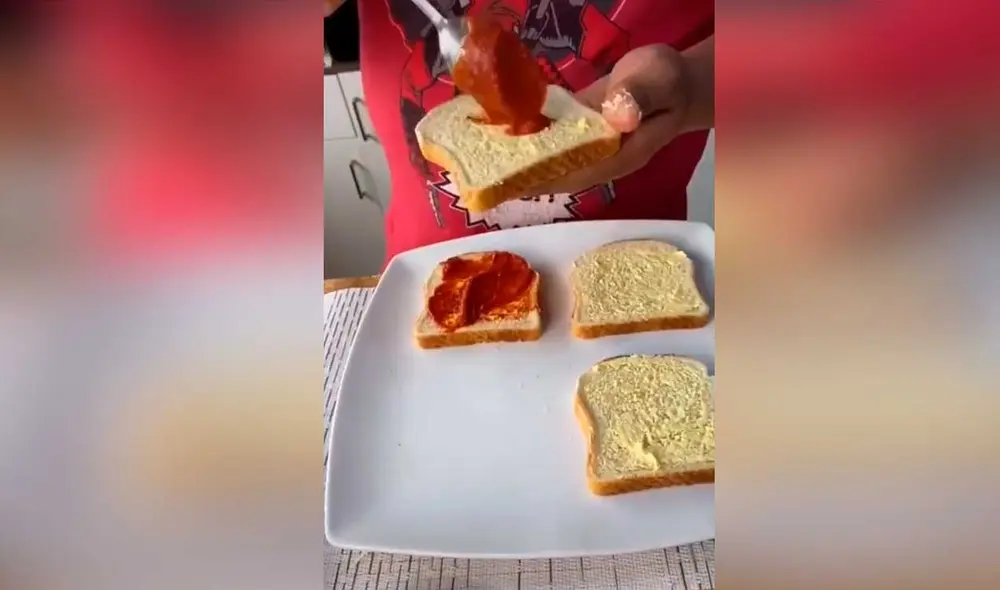Desliza las imágenes para saber cómo preparar esta exquisita pizza casera elaborada a base de pan de molde. Foto: captura de TikTok/@lacuchara_recetas
