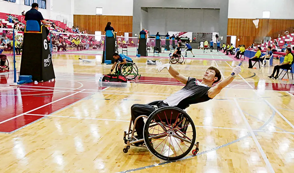 Presente. Durante el torneo Perú Parabadminton Internacional.