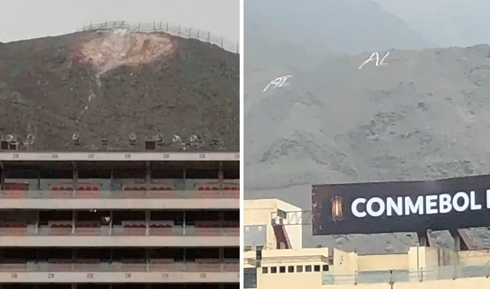 En la previa de la final de Copa Libertadores 2019 entre River vs. Flamengo en el Estadio Monumental, individuo pintó con cal sobre el escudo de Universitario el del conjunto íntimo.