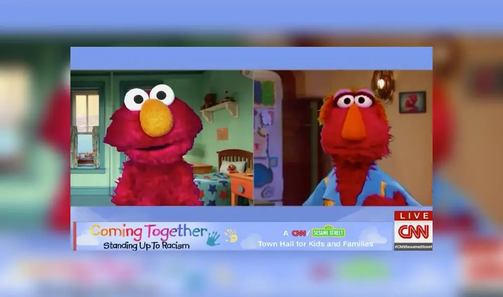 Elmo y los niños aprendieron lo que es el racismo y la importancia de luchar contra esta problemática. (Foto: CNN) Elmo y los niños aprendieron lo que es el racismo y la importancia de luchar contra esta problemática. (Foto: CNN)