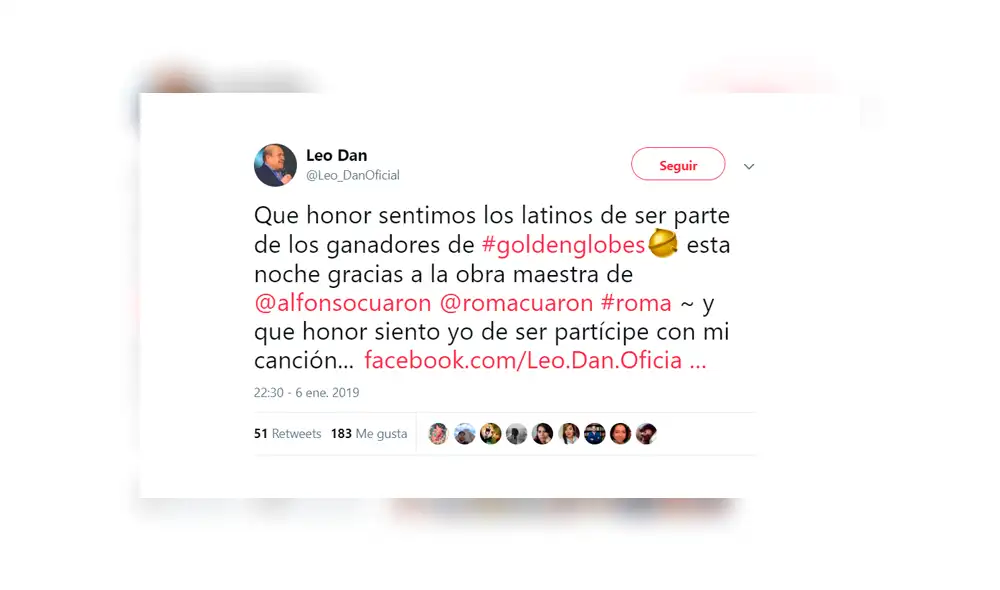 Globos de Oro 2019: 'Roma' ganó, pero inesperada presencia de Leo Dan sorprendió