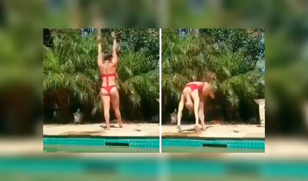 Facebook: chica realiza acrobacia de cabeza, resbala y sufre aparatoso golpe [VIDEO] 