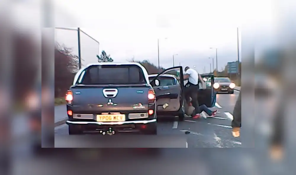 No soportó ‘gesto vulgar’ de conductor y en venganza lo golpeó en plena carretera [FOTOS]